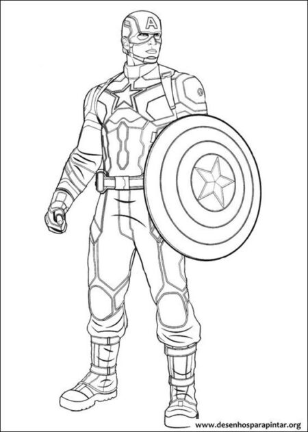 desenho-para-colorir-capitao-america