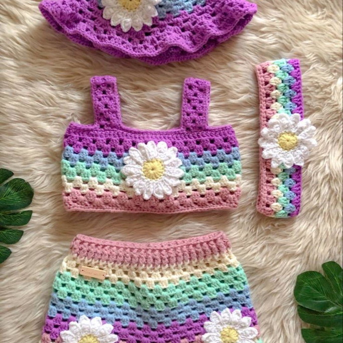 roupinha de bebe de croche menina