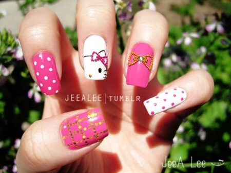 unhas-decoradas-hello-kitty