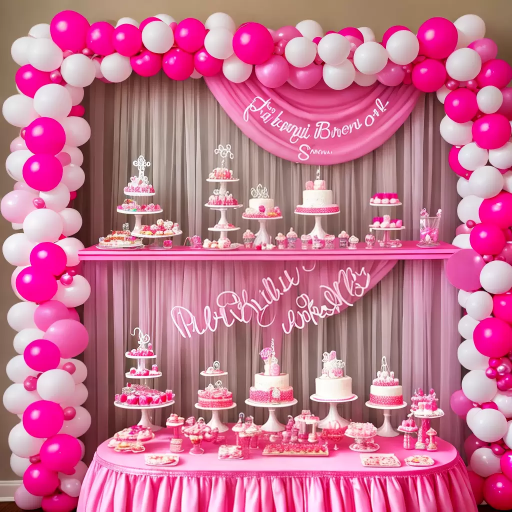 Decoração de festa da barbie