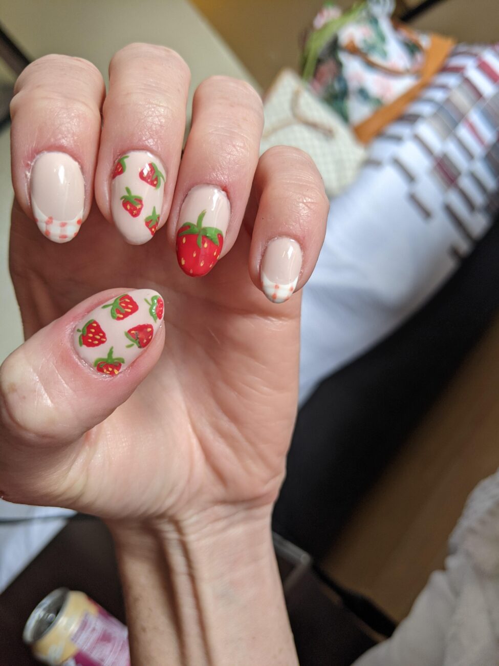 Strawberry Shortcake Nail Art