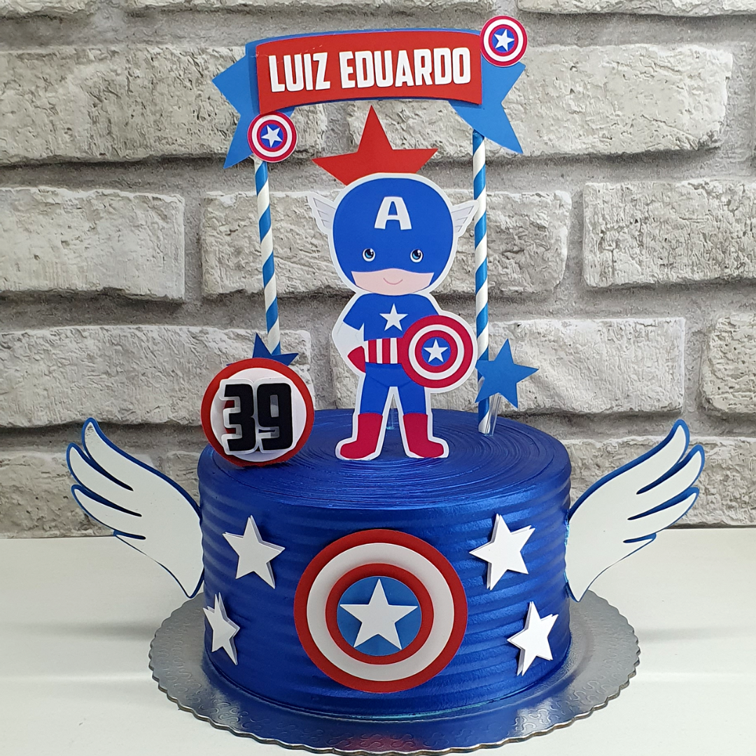 Bolo Decorado Capitao America