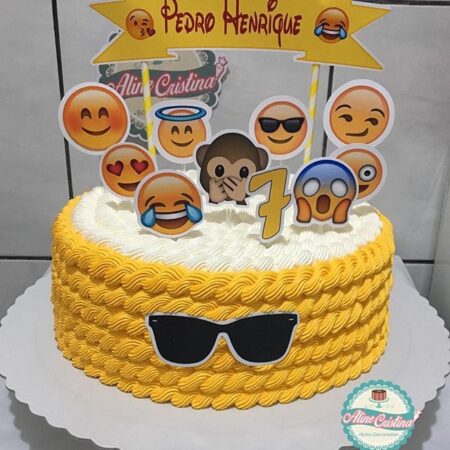 Bolo Decorado Emoji