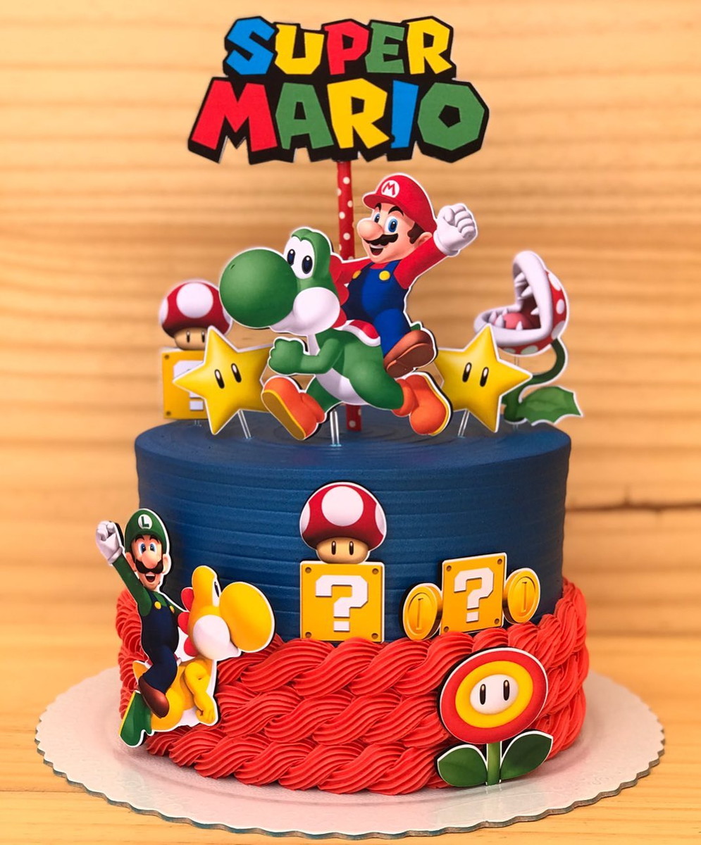 Bolo Decorado Mario Bros