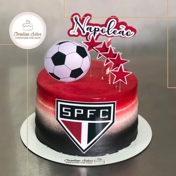 Bolo Decorado Sao Paulo Futebol