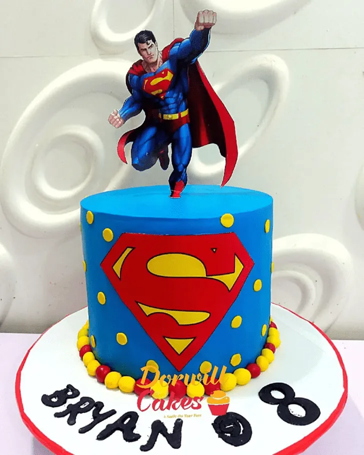 Superman decorated cake