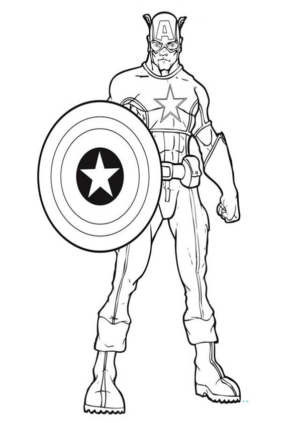 desenho-para-colorir-capitao-america