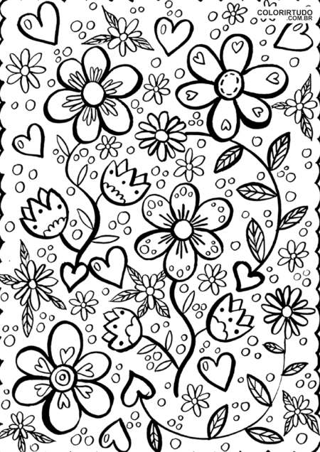 desenho-para-colorir-flores