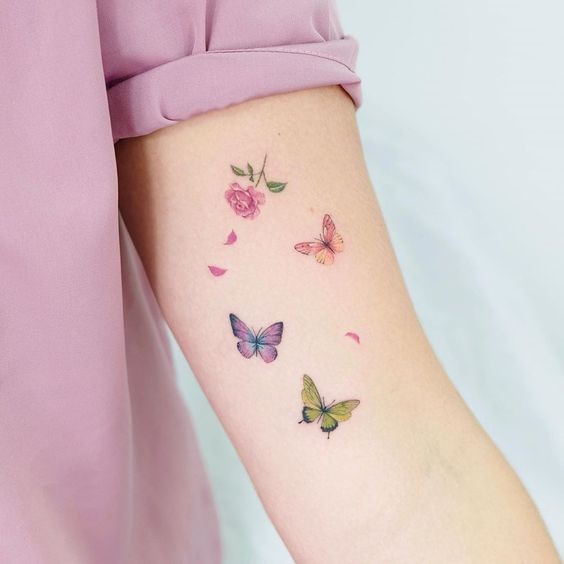 Tatuagem de Borboleta no Braço Pequenas