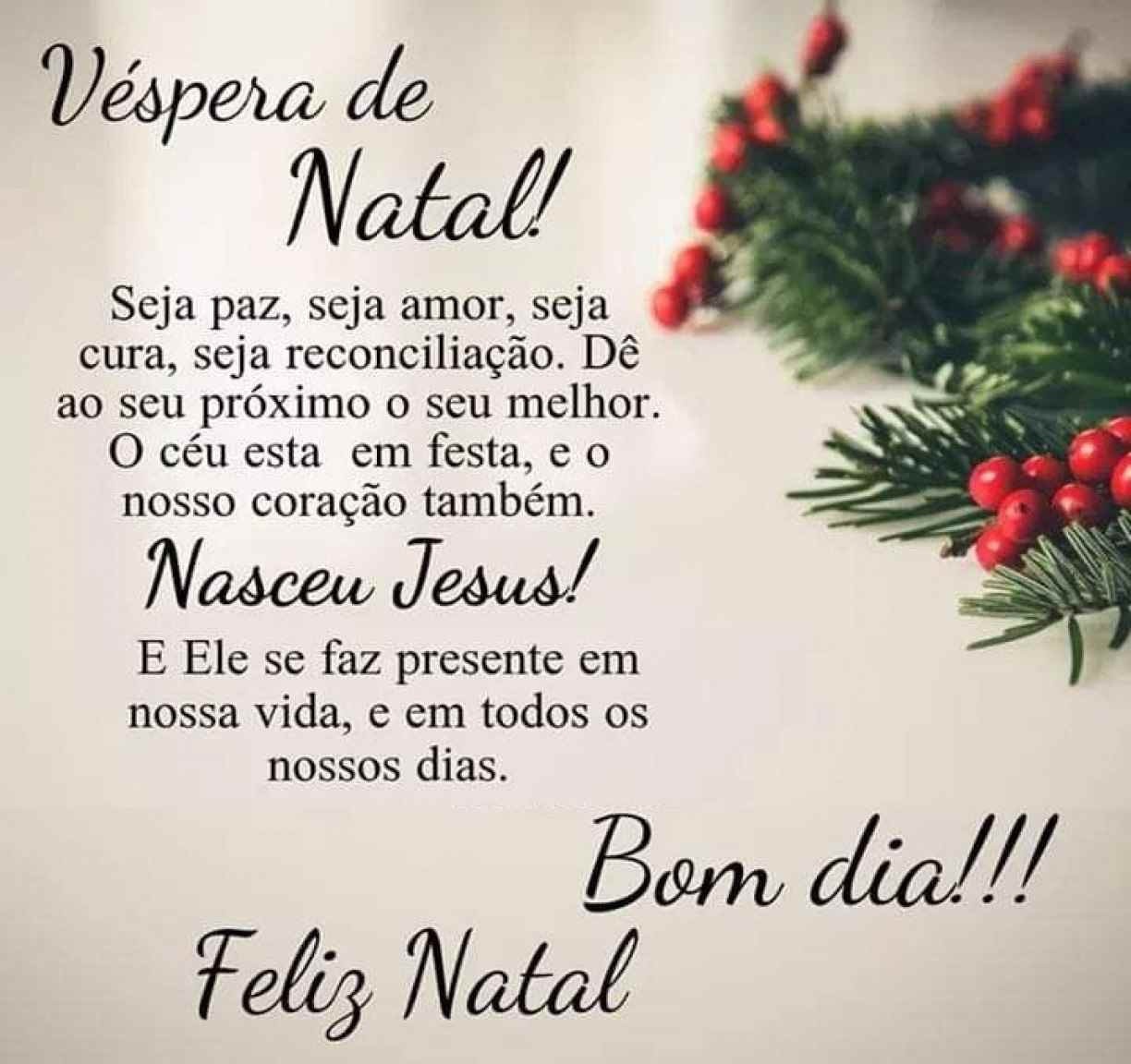 Mensagem de Bom Dia para o Natal