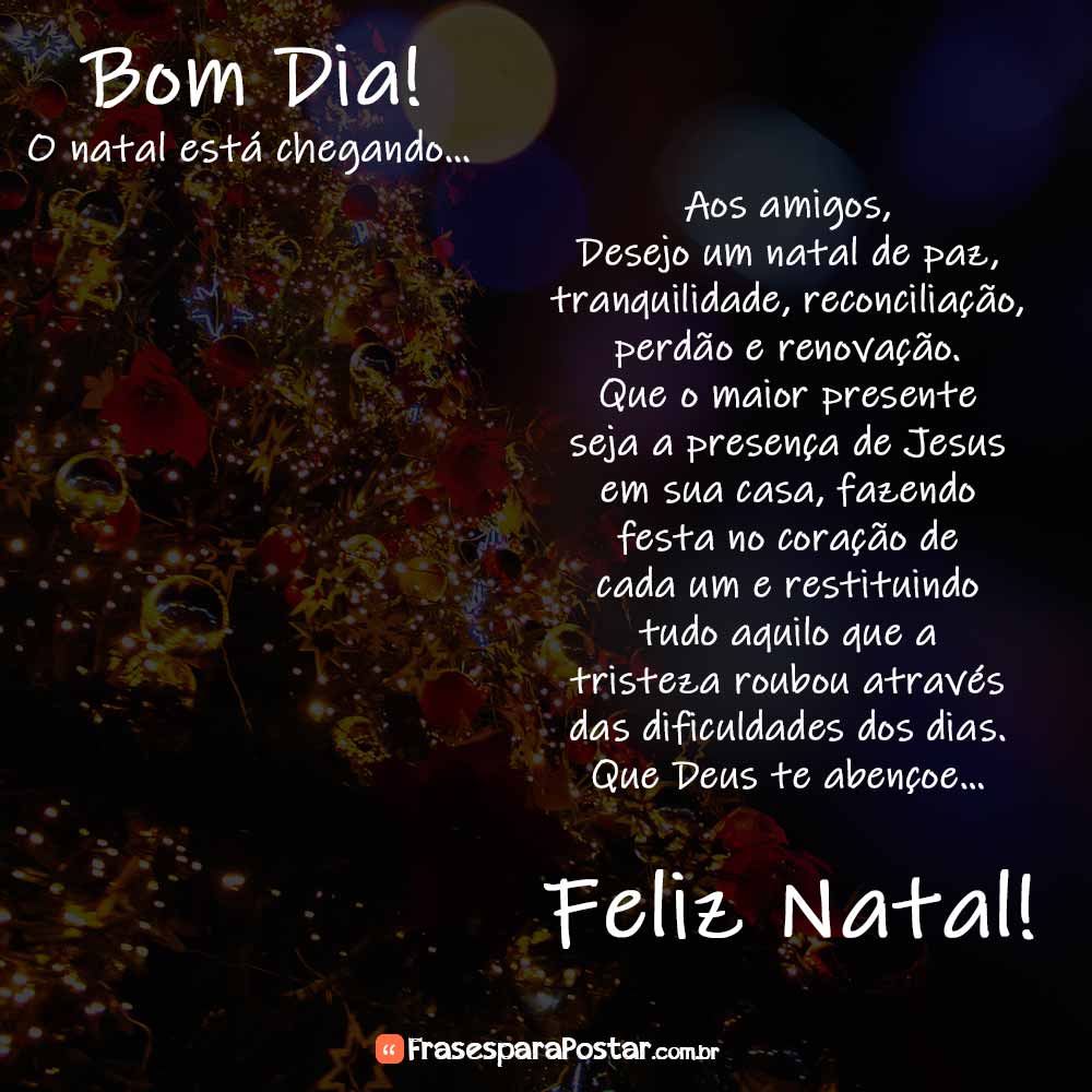 Mensagem de Bom Dia para o Natal