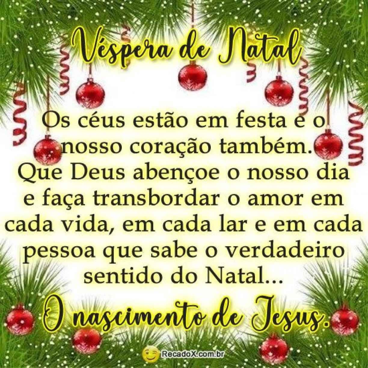 Mensagem de Bom Dia para o Natal