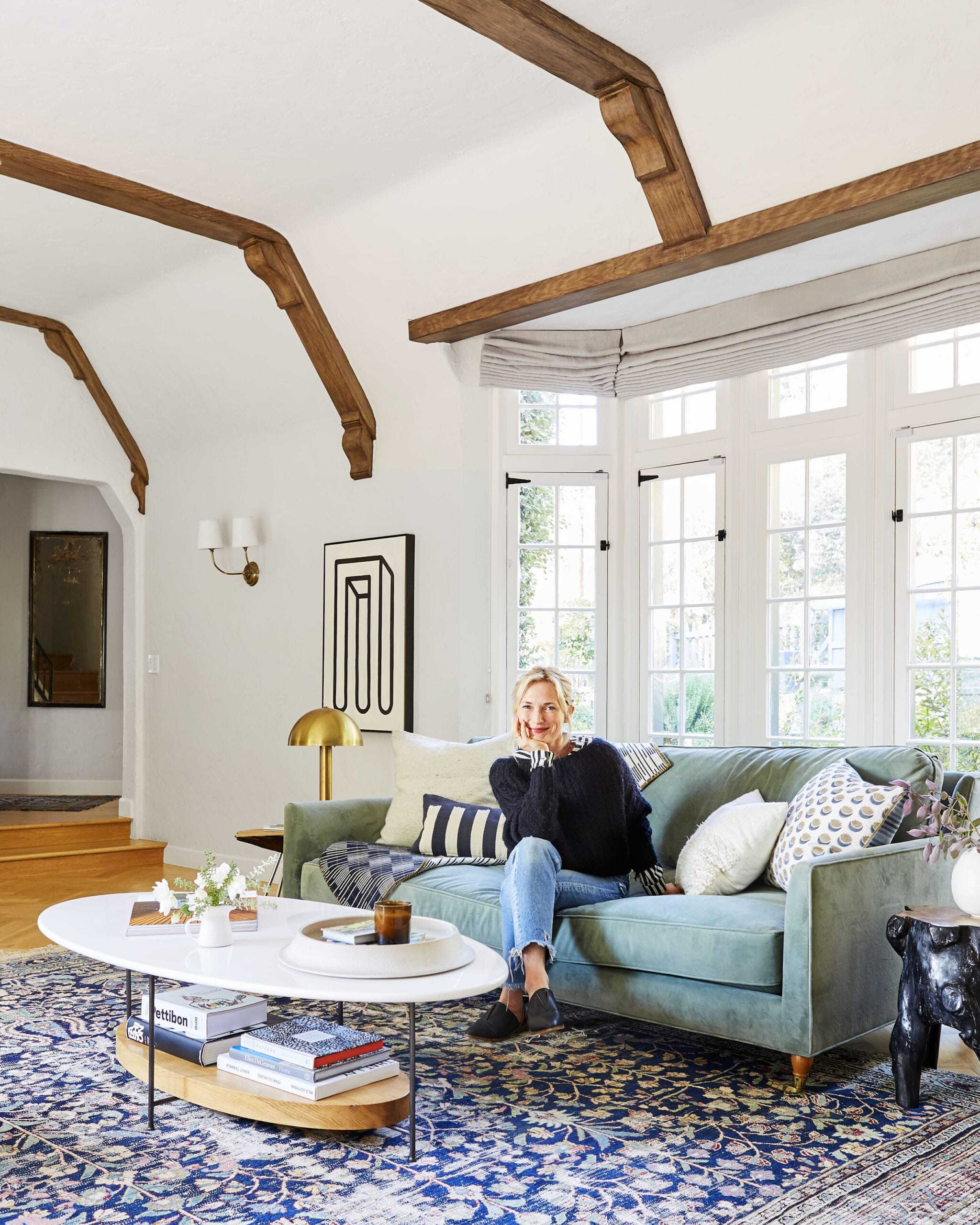 Living Room Decoration with Colorful Rug