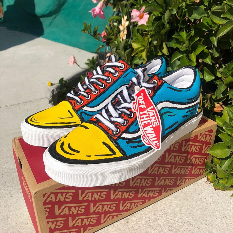 Classic Custom Cartoon Painted VansCustom SneakersCustom image 1