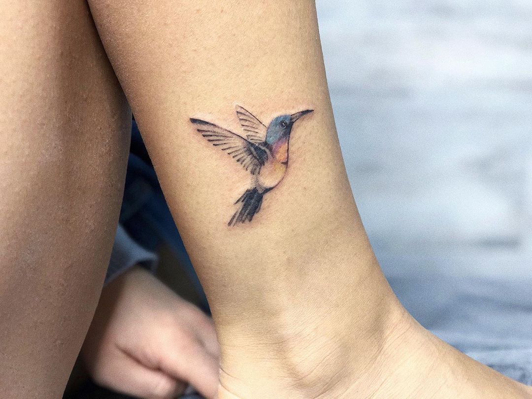 Tatuagem de Beija Flor