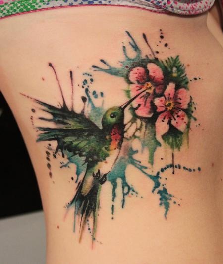 Tatuagem de Beija Flor