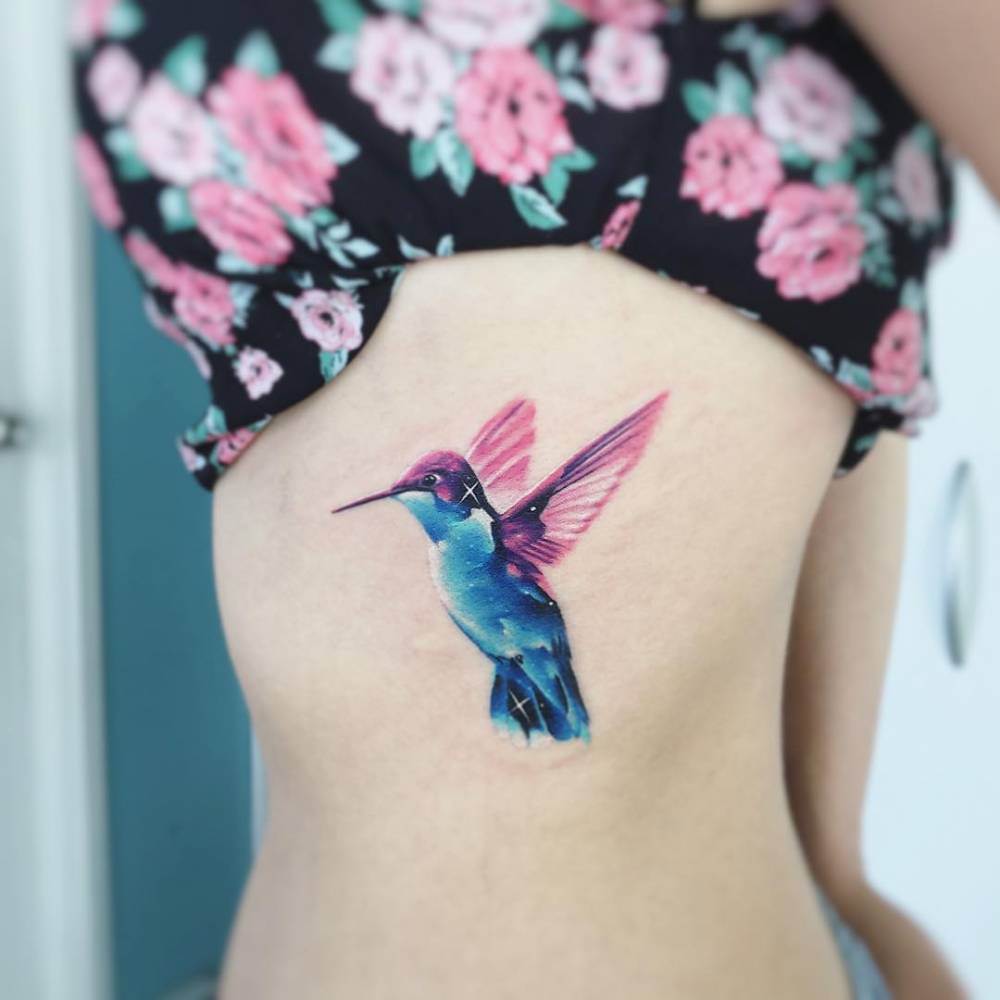 Tatuagem de Beija Flor