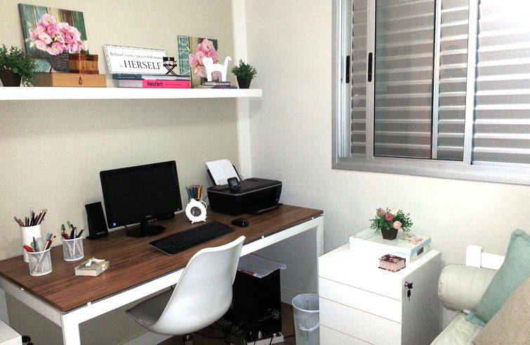 Decoração com Home Office Pequnos