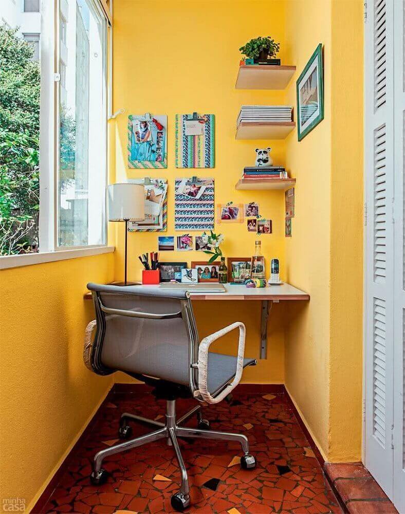 Decoração com Home Office Pequnos