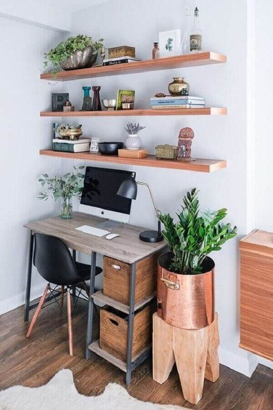 Decoração com Home Office Pequnos