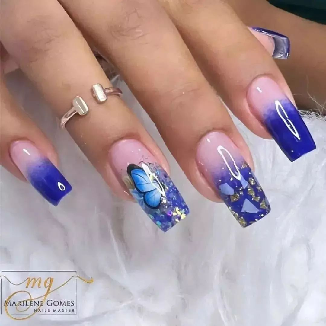 Unhas Decoradas Azul