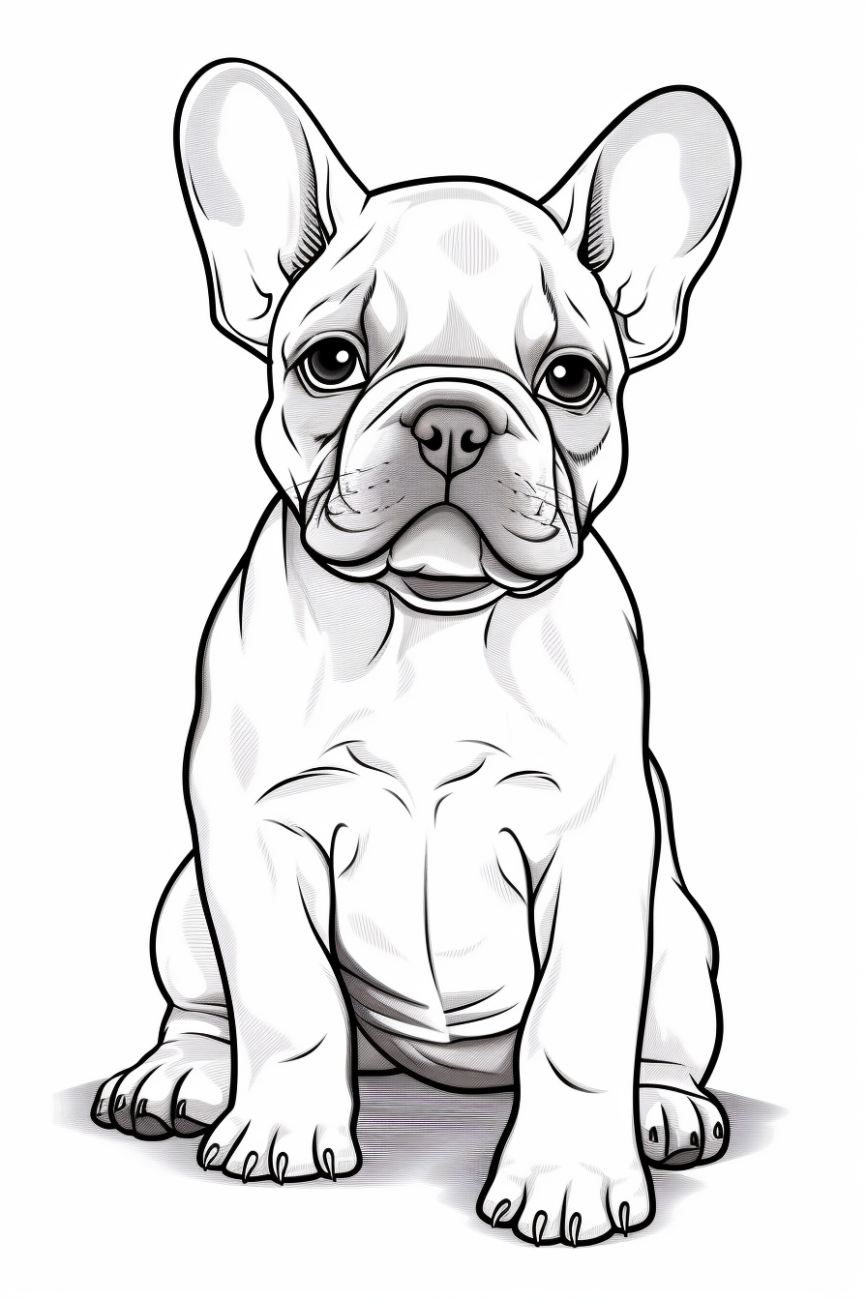 Desenho de Bulldog para Colorir