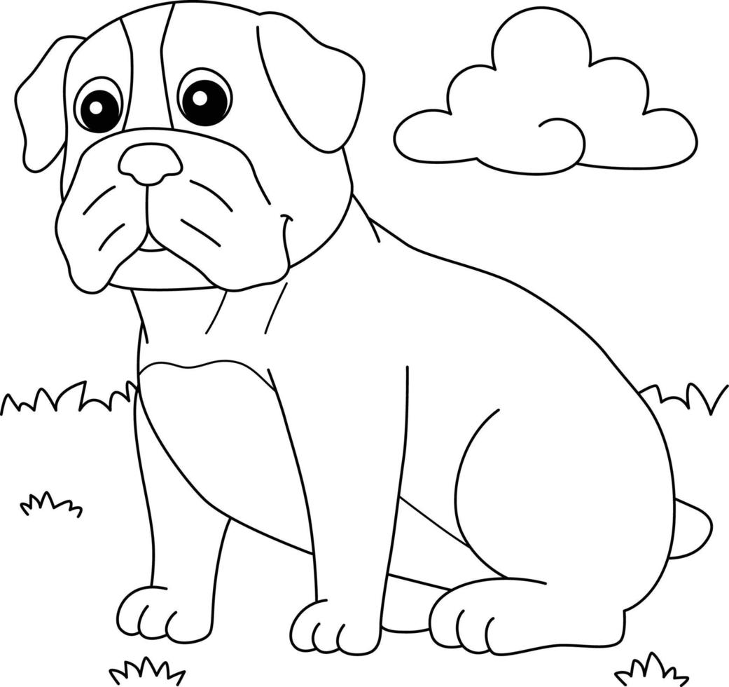 Desenho de Bulldog para Colorir