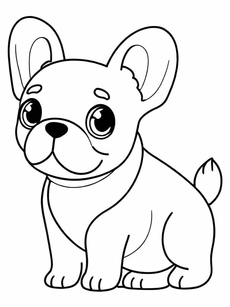 Desenho de Bulldog para Colorir