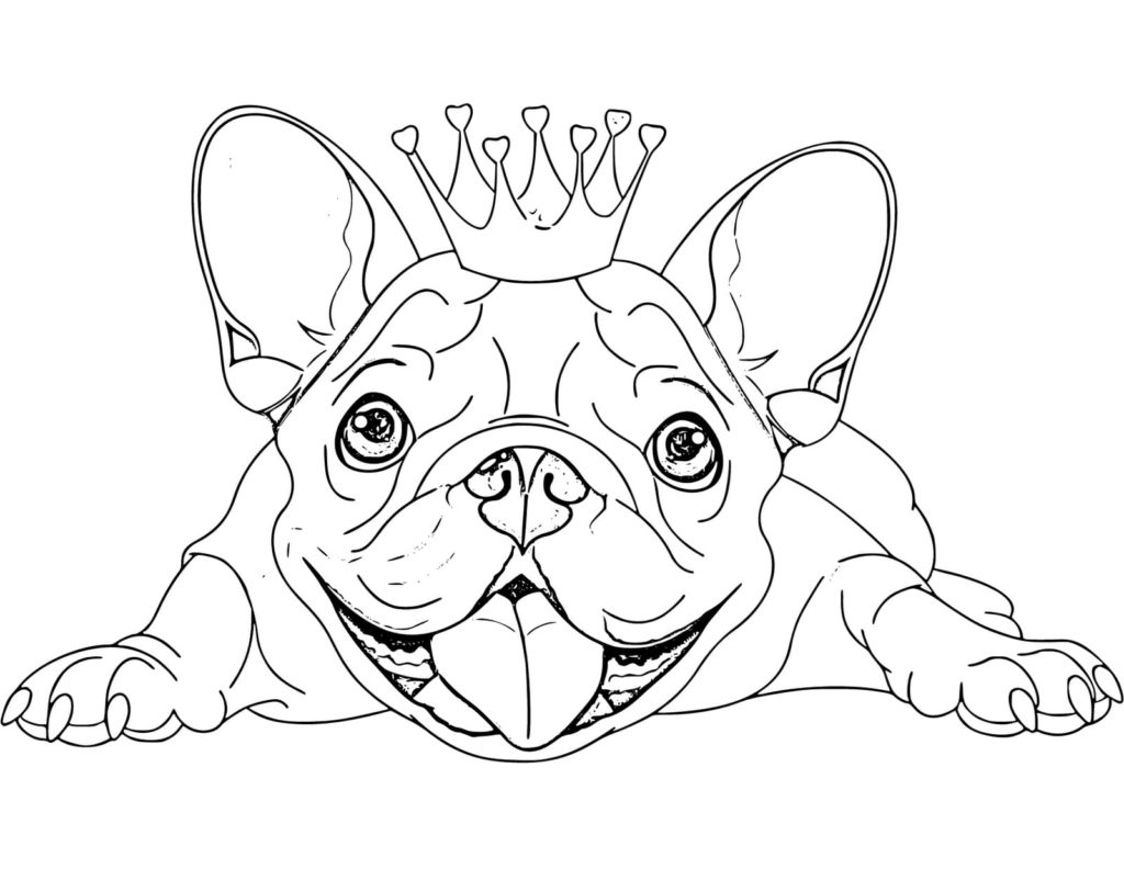 Desenho de Bulldog para Colorir