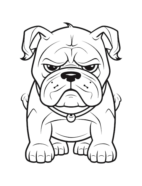 Desenho de Bulldog para Colorir