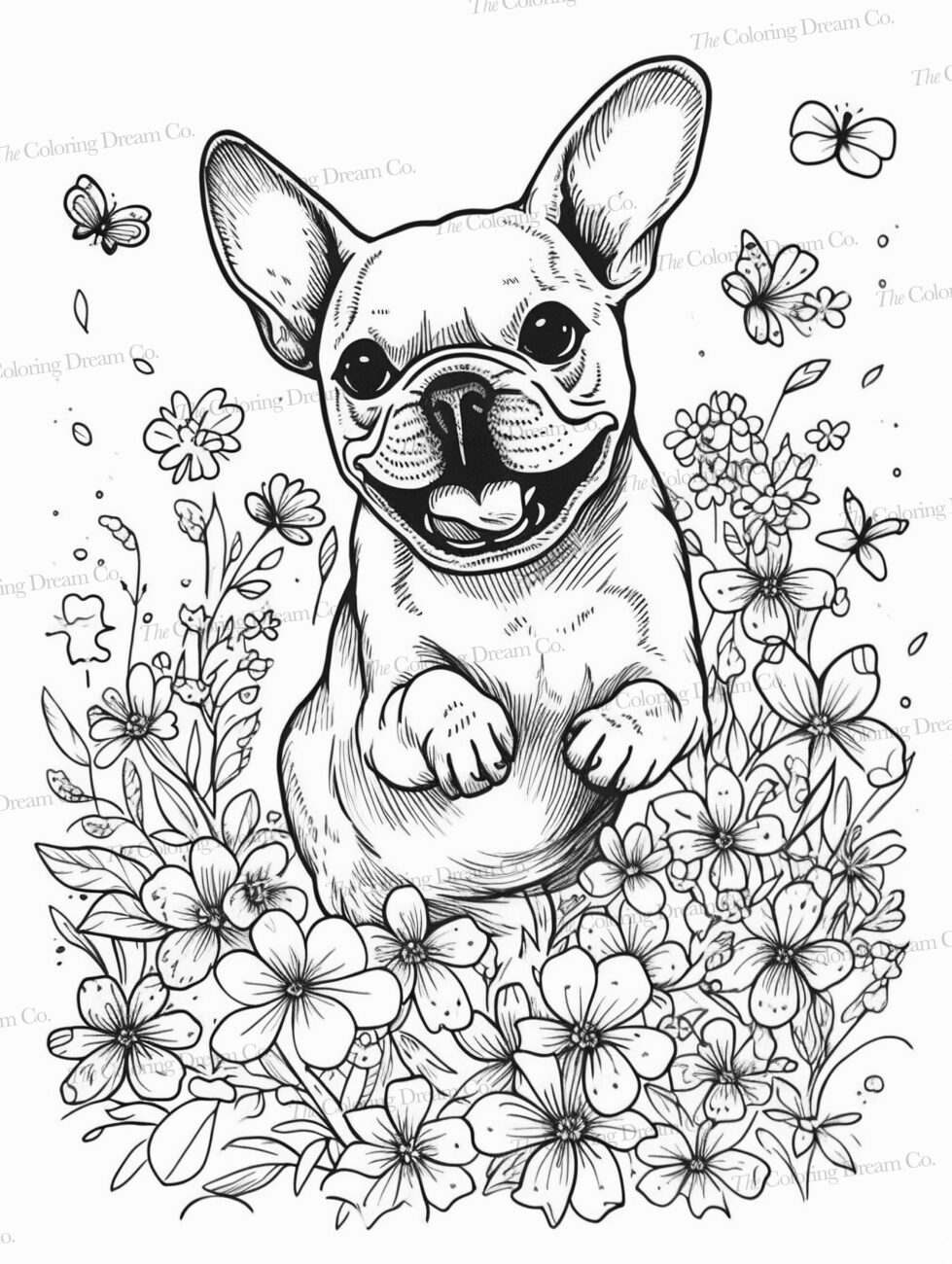 french bulldog coloring page