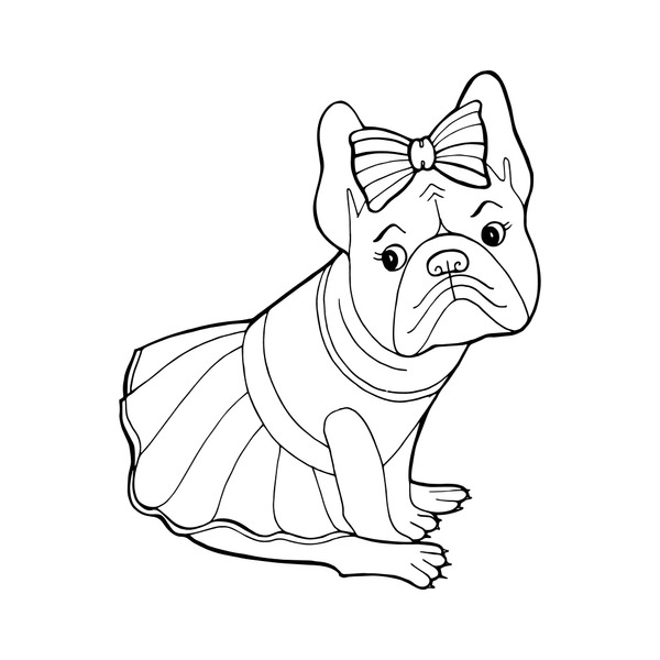 french bulldog coloring page