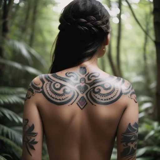 tatuagem tribal feminina nas costas