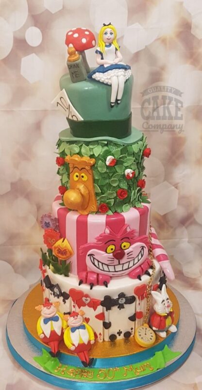 Alice in Wonderland Decorated Cake