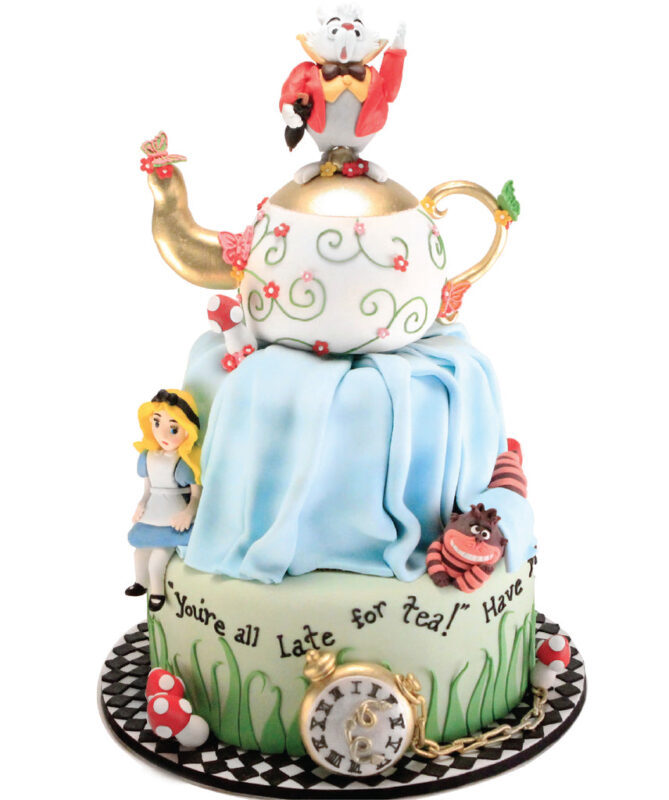 Alice in Wonderland Decorated Cake