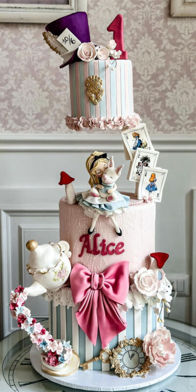 Alice in Wonderland Decorated Cake