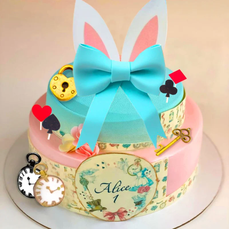 Alice in Wonderland Decorated Cake