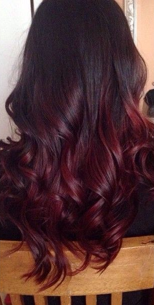 ombre hair red