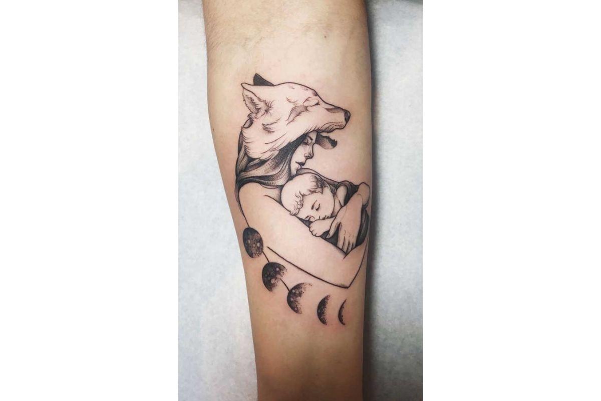 Mother and Child Tattoo