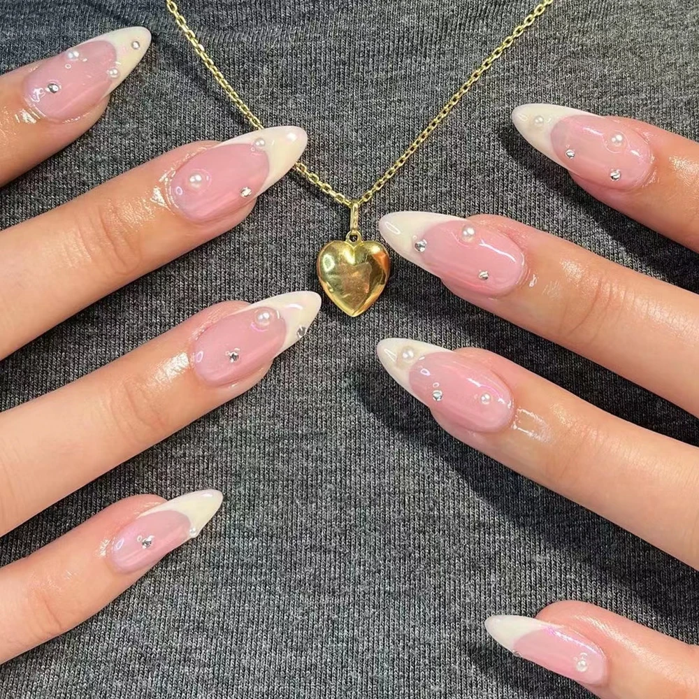 Almond Decorated Nail