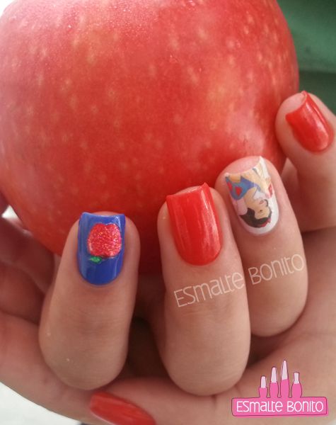 Unha Decorada Branca De Neve