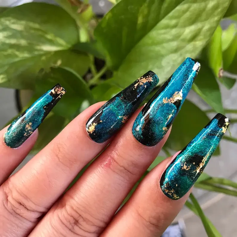 Galaxy Decorated Nail