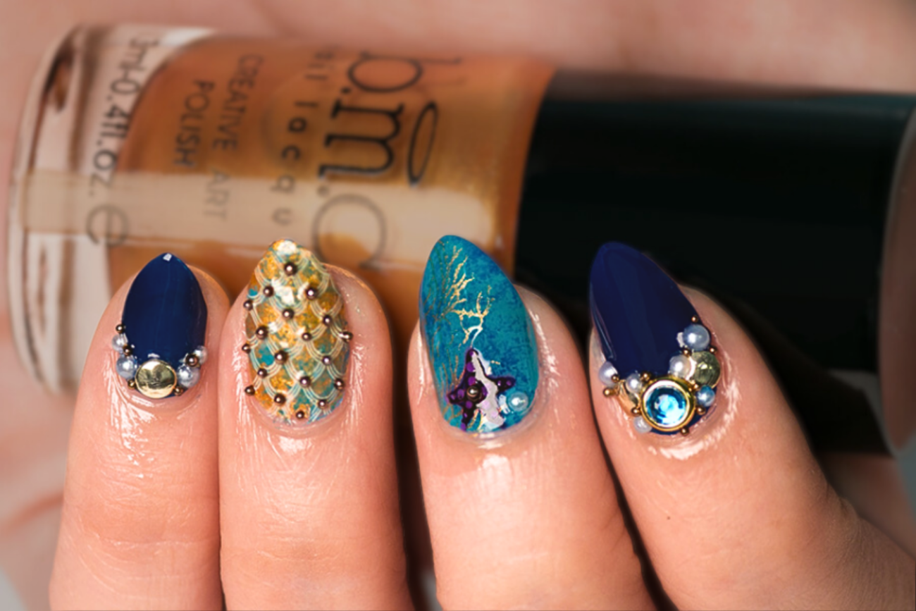 mermaid nail decoration