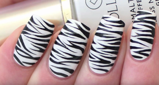 Zebra Decorated Nail