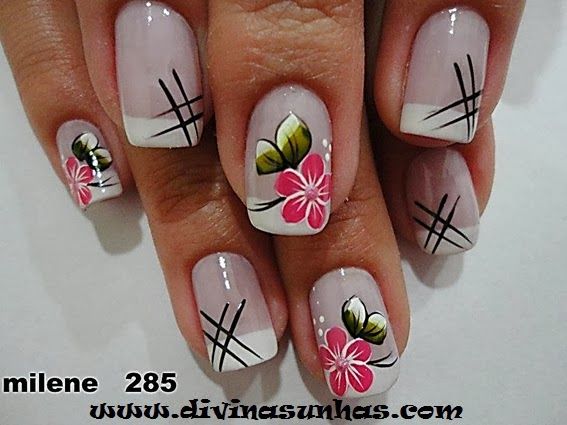 Unhas Decoradas De Flor