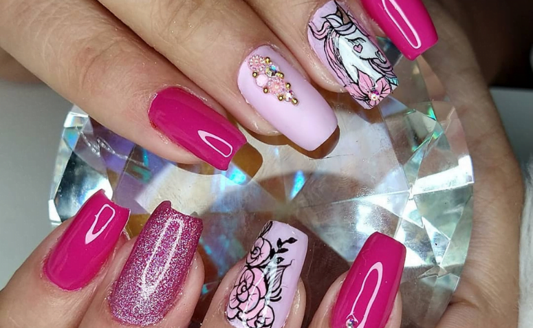 Unhas Decoradas Rosa