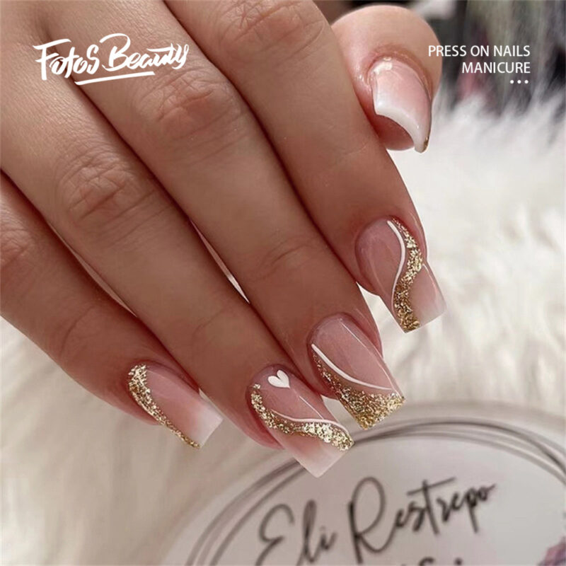 Gold Decorated Nails