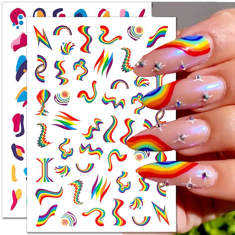 Rainbow Decorated Nails