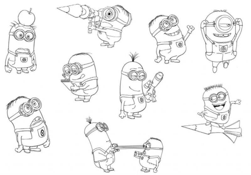 minions para colorir