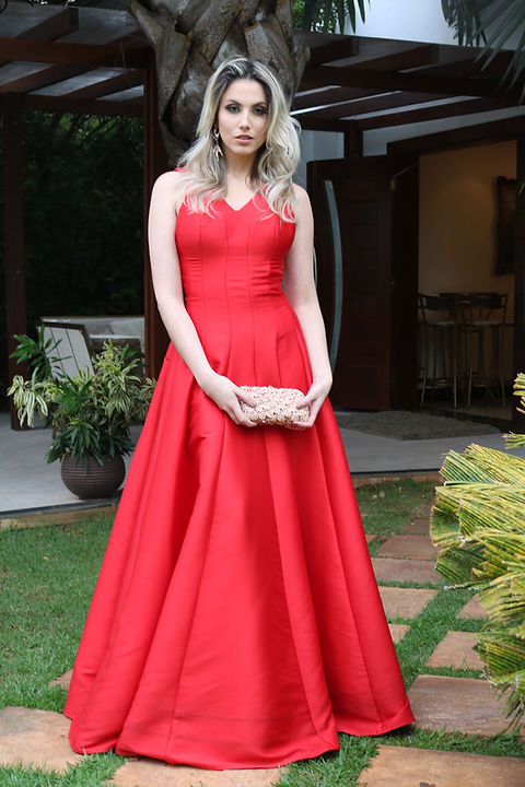 vestido vermelho longo